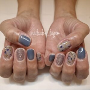 5月の定額ネイル()押し花アート 