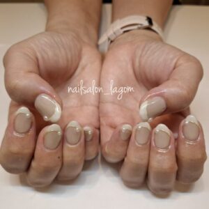 限定ネイル(水光マグ＆フレンチ)