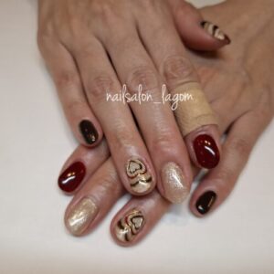 11月の定額ネイル(プッチ風)