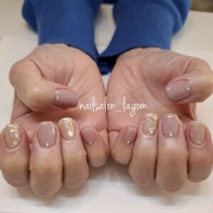 スモーキーピンク×フレーク