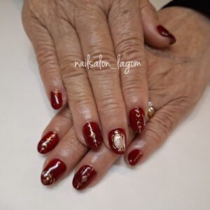 限定ネイル(オーロラビジュー)