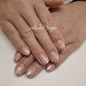 限定ネイル(グラデーション＆ミラー)