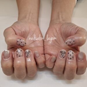 ドット×リボン