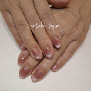 1月の定額ネイル(チーク＆マグフレンチ)