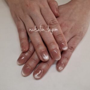 1月の定額ネイル(チーク＆マグフレンチ) 