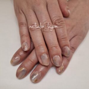 3月の定額ネイル(リキッドニュアンス)