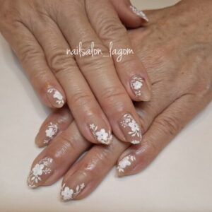 限定ネイル(レースフラワー)