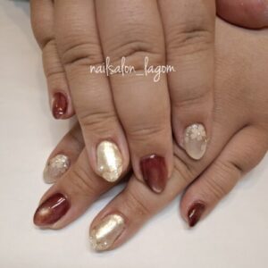 3月の定額ネイル(桜フレンチ)