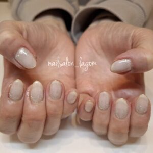 3月の定額ネイル(スキニーミラー×フラッシュ)