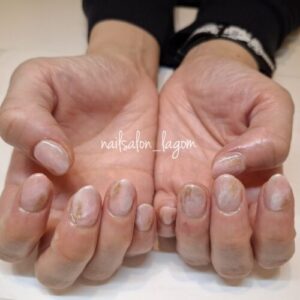 3月の定額ネイル(リキッドニュアンス)