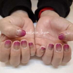 3月の定額ネイル(カラー＆マググラデ)