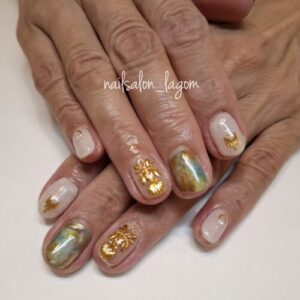限定ネイル(クラック×インク)